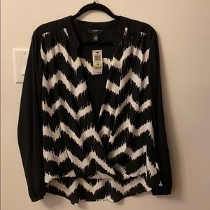 Black and White Zigzag Blouse